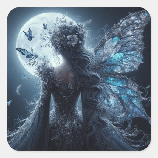 Twilight Wing Quadratischer Aufkleber (Vorderseite)