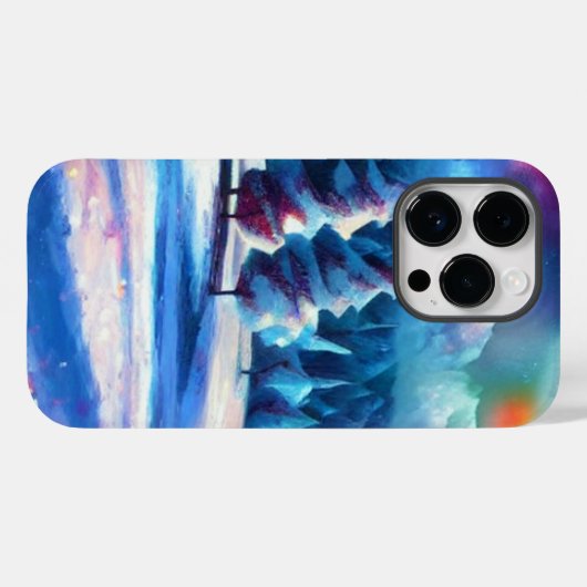 Twilight Winter Wonderland mit Glühbirnen Case-Mate iPhone Hülle (Rückseite (Horizontal))