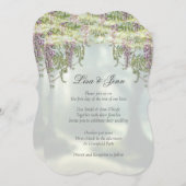 Twilight Wisteria Woodland Messe Hochzeit Einladung (Vorne/Hinten)