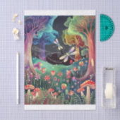 Twilight Woodland Fantasy, Fairyland Vertikal Seidenpapier (Handwerk)