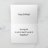 TWIN-*40* IST NICHT SO SCHLECHT, WENN WIR ES "GEME KARTE (Innenseite)