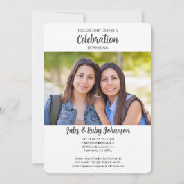 Twin Abschluss Class of 2022 Film Theme Foto Inv Einladung