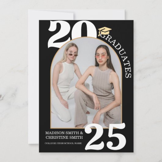 Twin Arch Foto Uni High School Abschluss Ankündigung (Vorderseite)