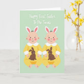 Twin Babies Celebration Card Karte (Gelbe Blume)