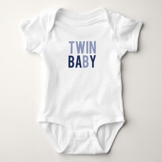 Twin Baby B Blue Strampler (Vorderseite)