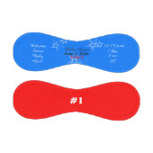 Twin Baby Birth Stats Red White Blue Baseball (Paneele)
