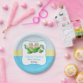 Twin Baby Boy Dusche - Zwei Erbsen in einem Pod Pappteller (Party)