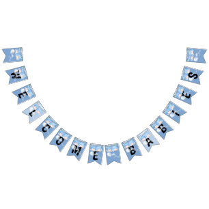 Twin Baby Boys Babydusche Wimpelkette