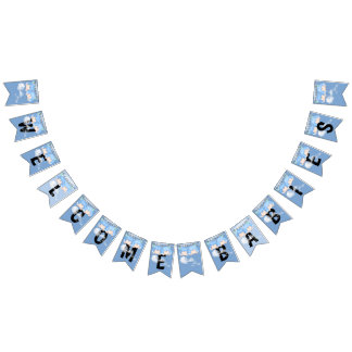 Twin Baby Boys Babydusche Wimpelkette