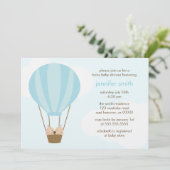 Twin Baby Boys in einem Ballon Einladung (Stehend Vorderseite)