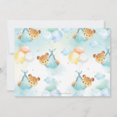 Twin Baby Boys Teddy Bears Baby Dusche by Mail Einladung (Rückseite)