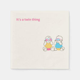 Twin Baby Cocktail Napkins Serviette