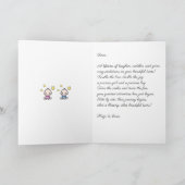 Twin Baby Congratulations, Custom Girl & Boy Karte (Innenseite)
