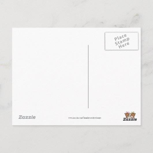 Twin Baby danke Postkarte (Rückseite)