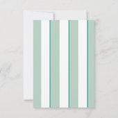 Twin Baby Dusche Einladung in grünem Streifen (Rückseite)