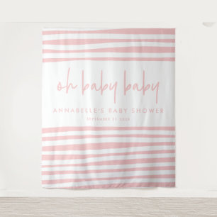 Twin baby dusche pink mädchen moderne typografie P Wandteppich