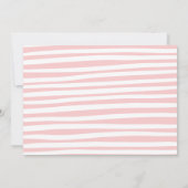 Twin Baby Dusche Rosa mädchenhafte moderne Typogra Einladung (Rückseite)