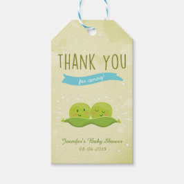 Twin Baby Dusche Zwei Erbsen in einem Pod Geschenk Geschenkanhänger