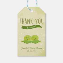 Twin Baby Dusche Zwei Erbsen in einem Pod Geschenk Geschenkanhänger