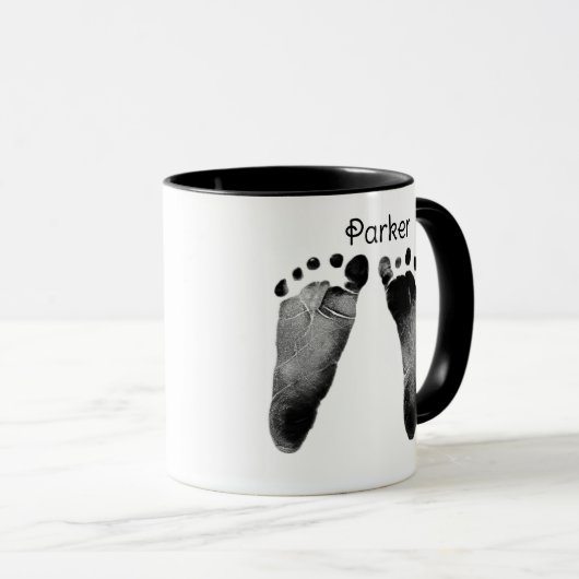 Twin Baby Footprints Tasse (VorderseiteRechts)