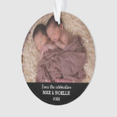 Twin Baby Foto | Unser erstes Weihnachten Ornament (Vorderseite)