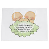 Twin Baby Gedicht lustige Geschenktasche Große Geschenktüte (Vorderseite)
