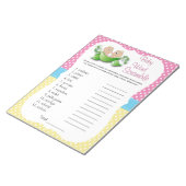 Twin Baby Girl - Zwei Erbsen in einem Pod Word-Spi Notizblock (angewinkelt)