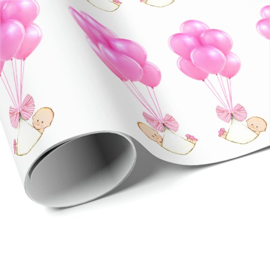 Twin Baby Girls Geschenkpapier (Rolleneckpunkt)