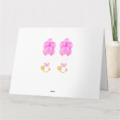 Twin Baby Girls Glückwunschs Karte (Rückseite)