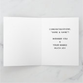 Twin Baby Girls Glückwunschs Karte (Innenseite)