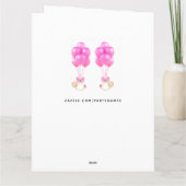 Twin Baby Girls Glückwunschs Karte (Rückseite)