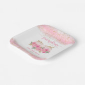 Twin Baby Girls Pumpkin Pink Gold Dusche Gefallen Pappteller (Gewinkelt)