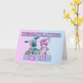 Twin Baby Glückwunschkarte Karte (Gelbe Blume)