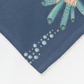Twin Baby Milestone Blue Under the Sea Animals Fleecedecke (Ecke)