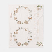 Twin Baby Milestone Boho Woodland Animals Fleecedecke (Vorderseite)
