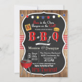 Twin Baby Q BabyQ Paares Dusche GRILLEN Einladung (Vorderseite)