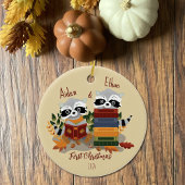 Twin Baby Raccoons Erste Weihnachtsfeier Keramik Ornament