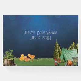 Twin Baby Shower Camping Thema Gästebuch