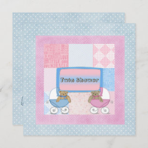 Twin Baby Shower Einladung