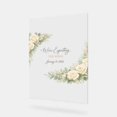 Twin Baby Shower Invitation Botanical Greenery Flo Acrylschild (Winkel)