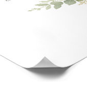 Twin Baby Shower Invitation Botanical Greenery Flo Poster (Ecke)