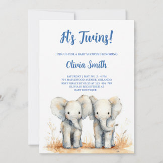 Twin Baby Shower Invitation – Double the Joy Baby Karte