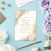 Twin Baby Shower Invitation – Elegant Botanical Fl Acryleinladungen (In Situ (Hochzeit))