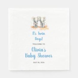Twin Baby Shower Napkins Serviette