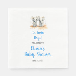 Twin Baby Shower Napkins Serviette