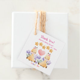 Twin Baby Shower | Niedliche Giraffe Babydusche Geschenkanhänger
