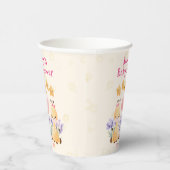 Twin Baby Shower | Niedliche Giraffe Babydusche Pappbecher (Rechts)