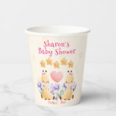Twin Baby Shower | Niedliche Giraffe Babydusche Pappbecher (Vorderseite)