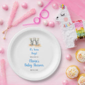 Twin Baby Shower Plate Pappteller (Party)