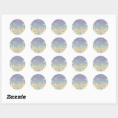 Twin Baby Shower Sticker Sleeping Animals Moon (Blatt)